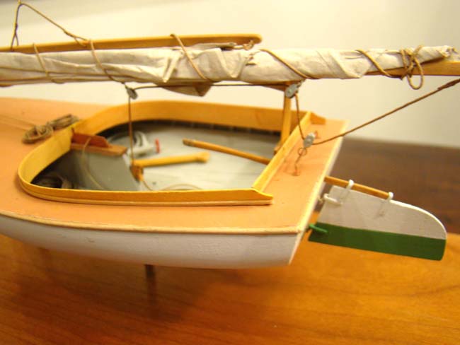 A contemporary scratch built model of a Beetle Catboat in 1:24 scale by Cape Cod model builder Tom Lauria — image 3